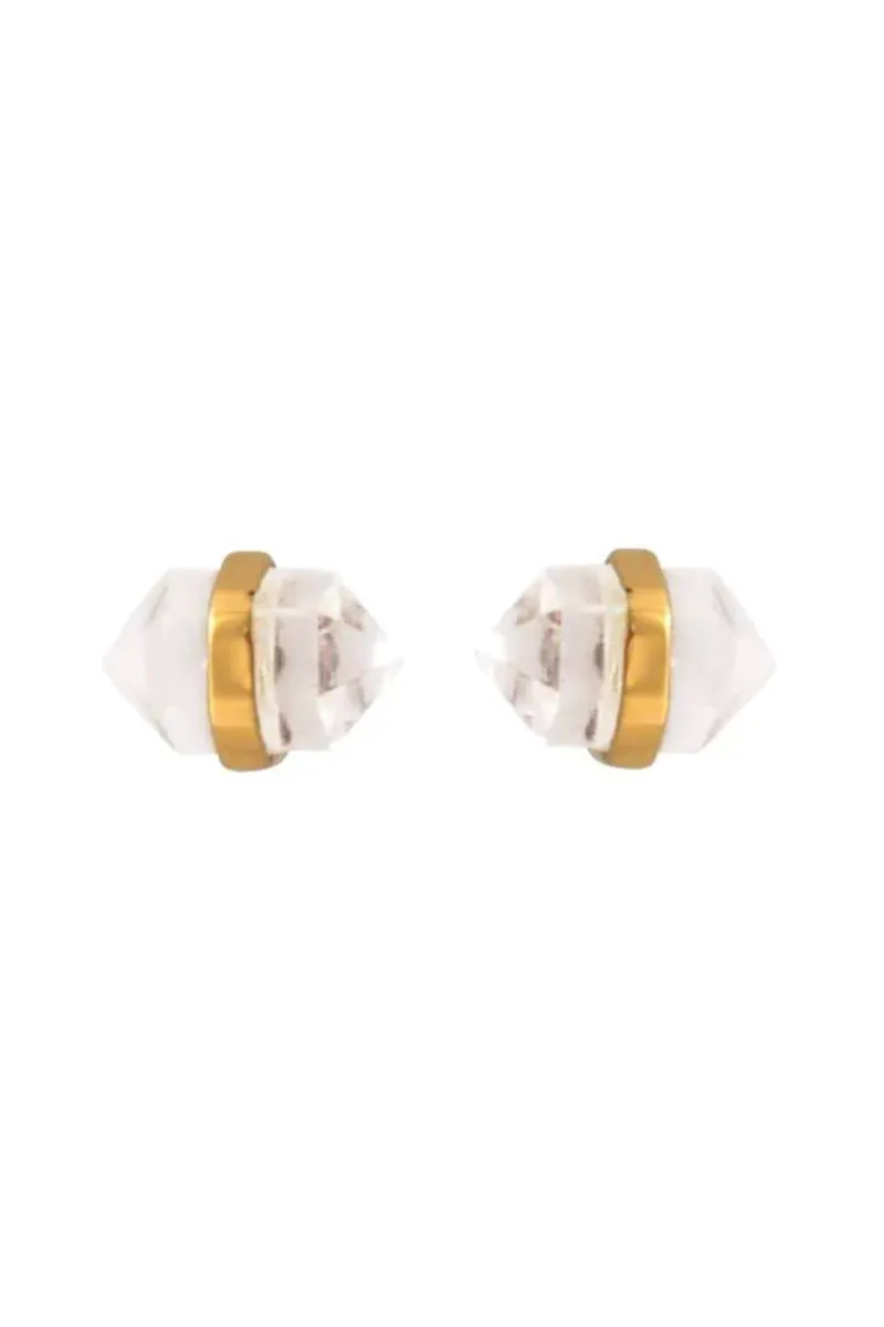 Empress Gold Crystal Studs