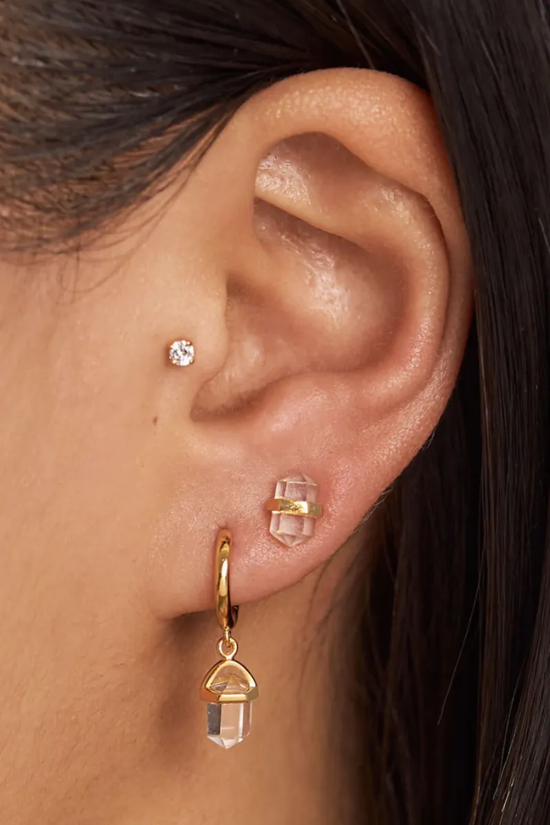 Empress Gold Crystal Studs