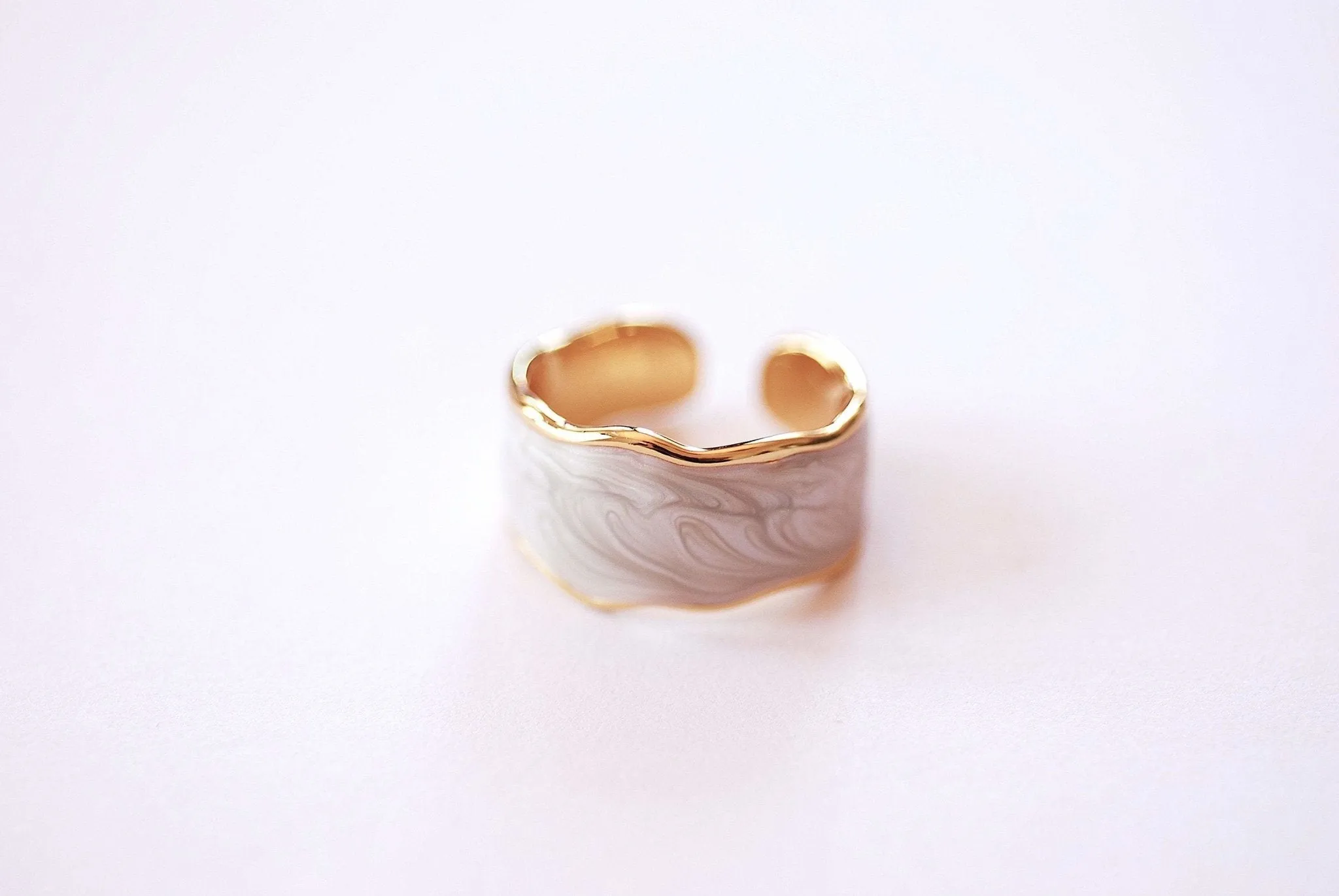 Enamel Ring for Women Gift for Women Swirl Minimalist Ring Statement Ring Marble Ring Everyday Jewelry Wave Ring Stacking Ring