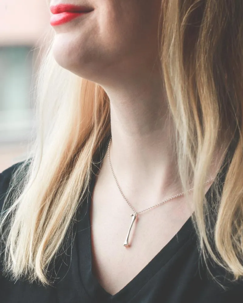 femur necklace | silver