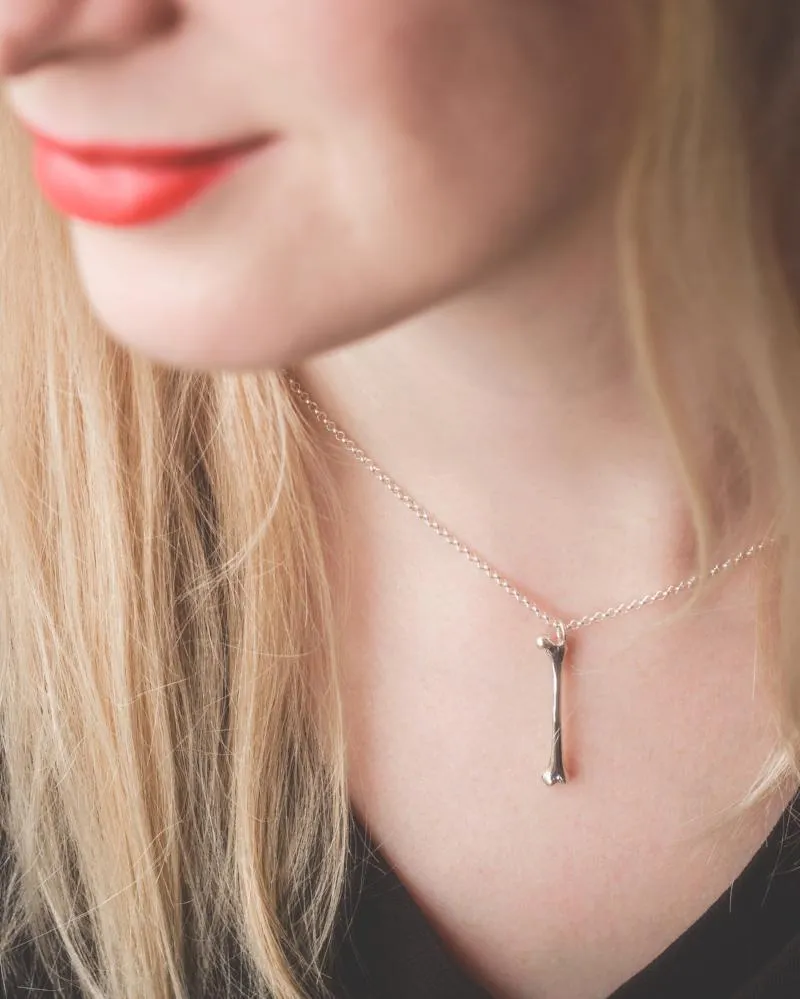 femur necklace | silver