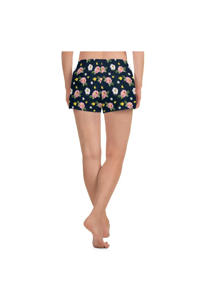 Floral Flurry Women's Athletic Short Shorts