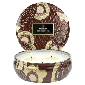 Forbidden Fig 3 Wick Tin Candle Voluspa