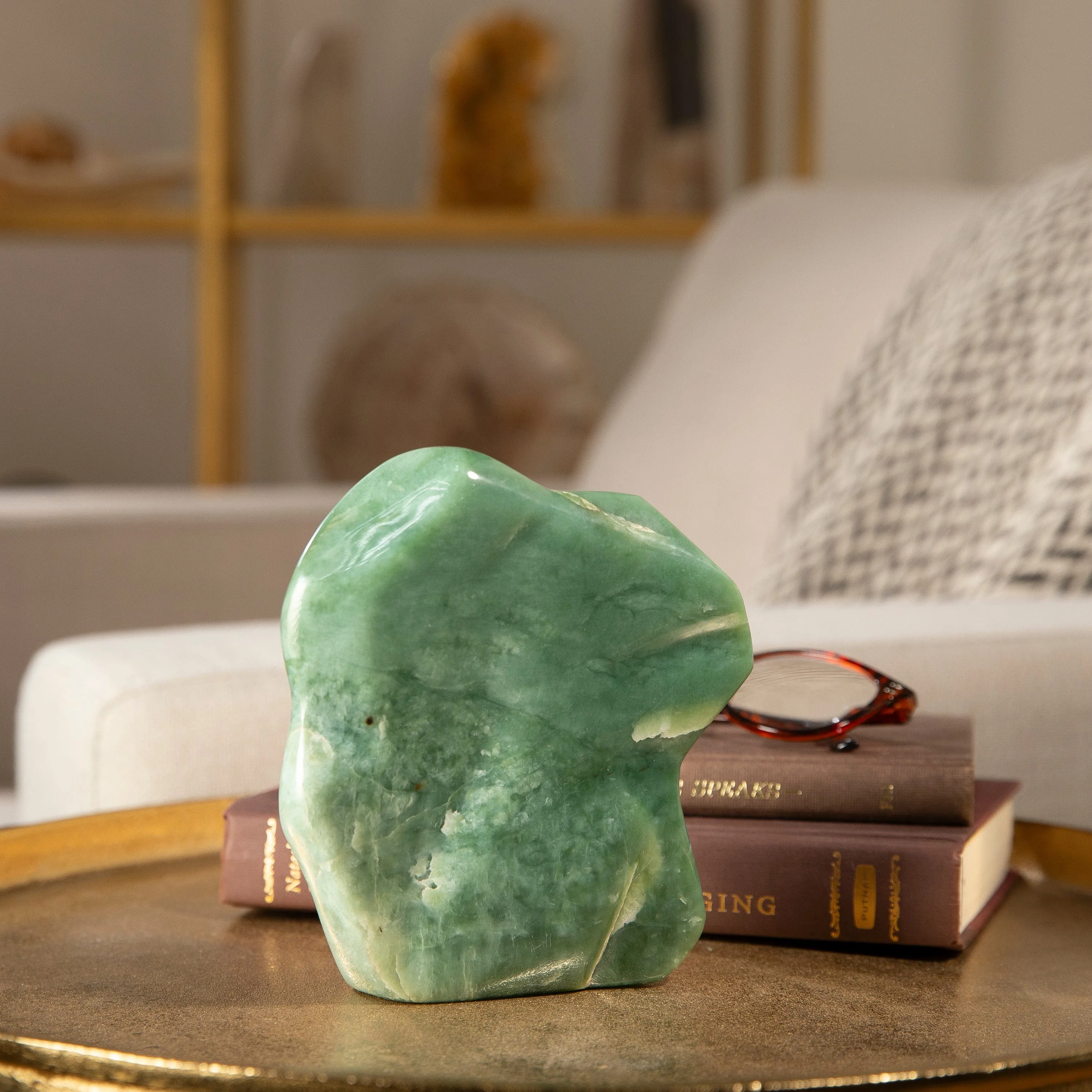 Freeform Nephrite Jade Tower from Afghanistan - 6 / 3 lbs