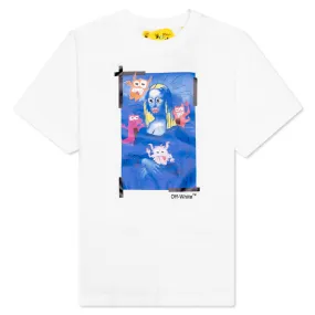 Girls Monsterlisa S/S Tee - White/Blue