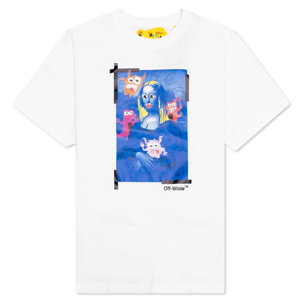 Girls Monsterlisa S/S Tee - White/Blue