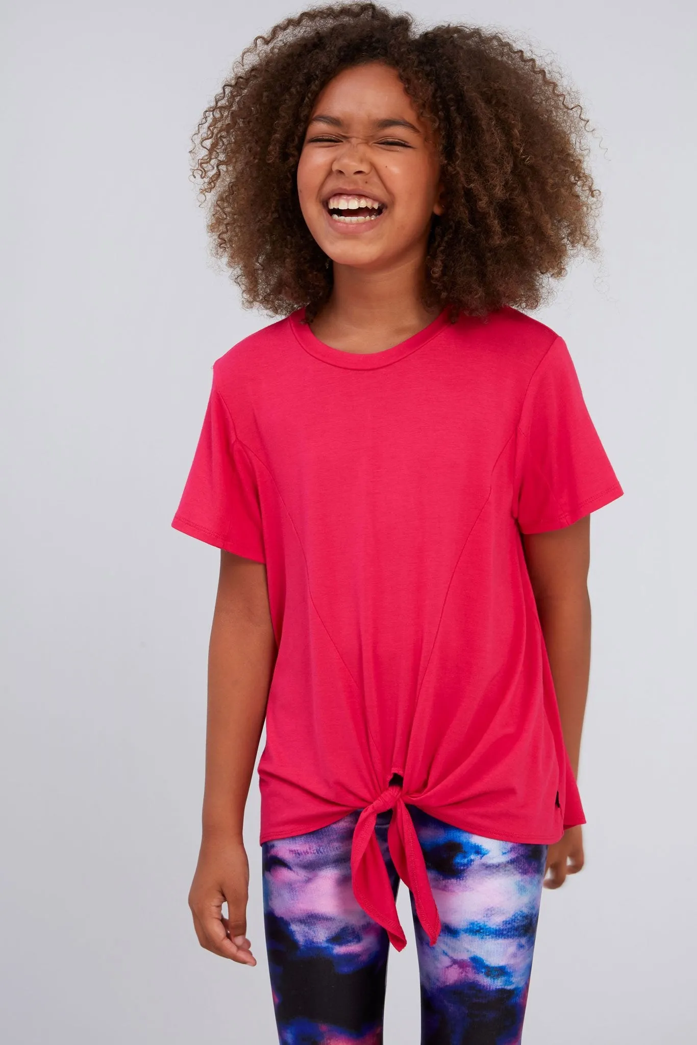 Girls Tie Front Tee