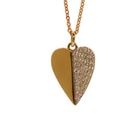 Gold & Diamond Heart Necklace