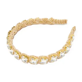 GOLD SQUARE CRYSTAL STRAND HEADBAND