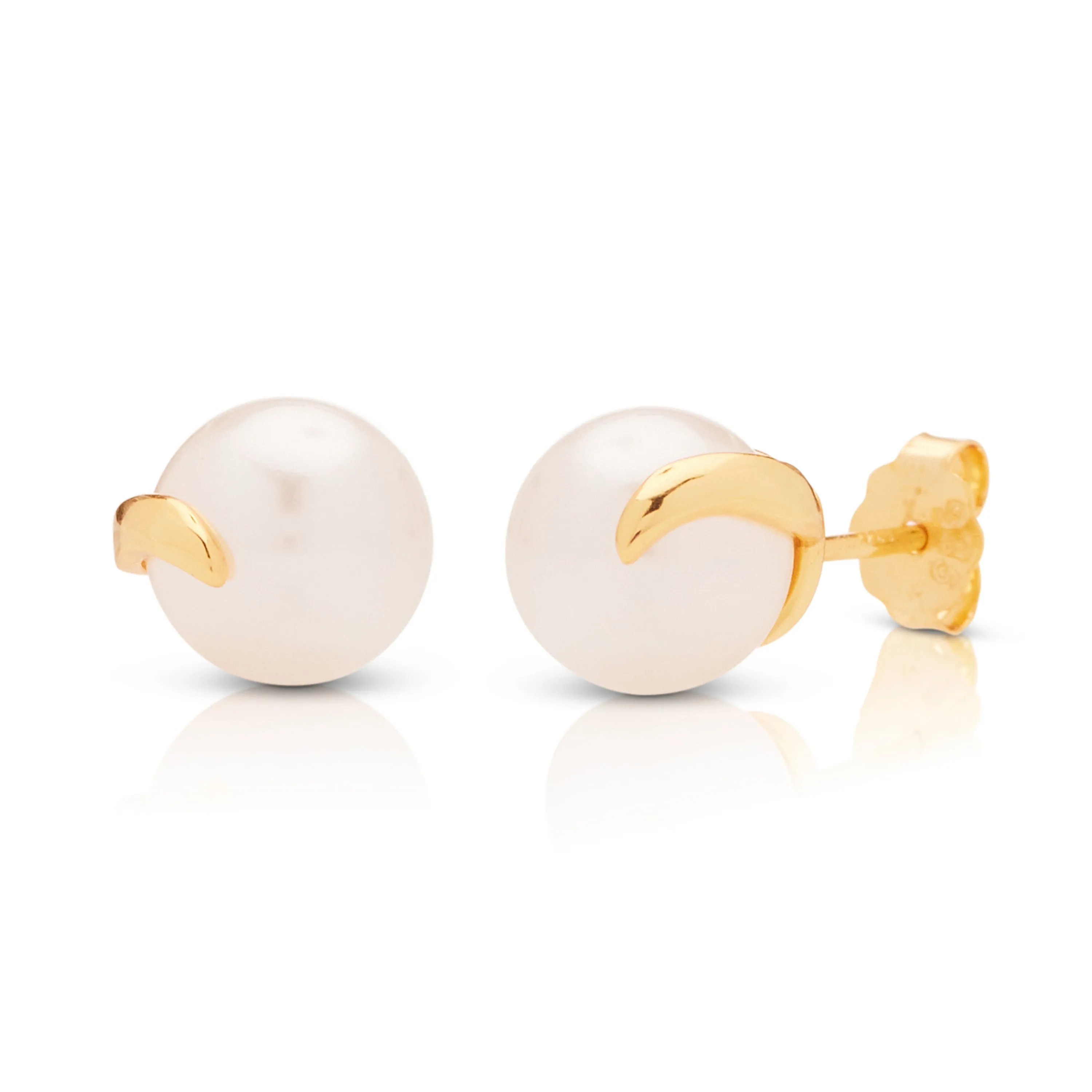 Golden Pearl Studs