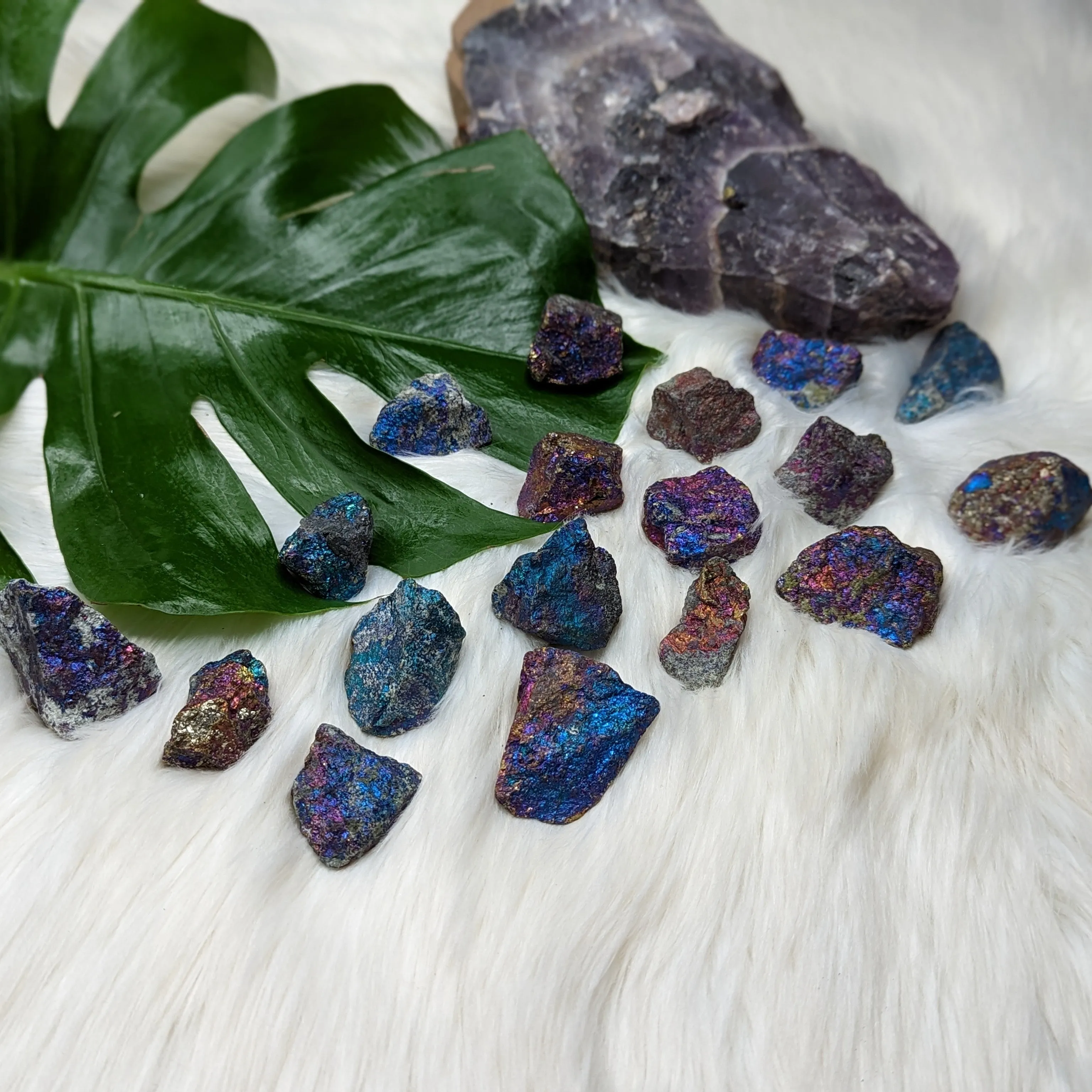 GORGEOUS COLORS Chalcopyrite from Mexico ~ Sets of  6