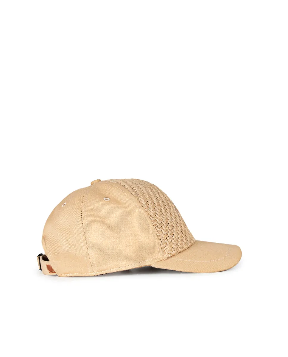 Gorra Popa Rafia Natural Custom