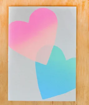 Gradient Heart Notecard