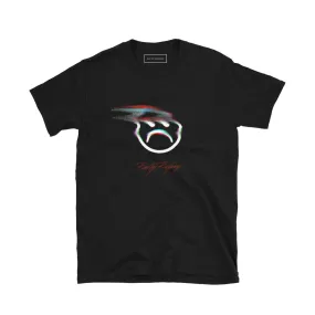 GRAPHIC MOTIF LOGO PRINT TEE - BLACK