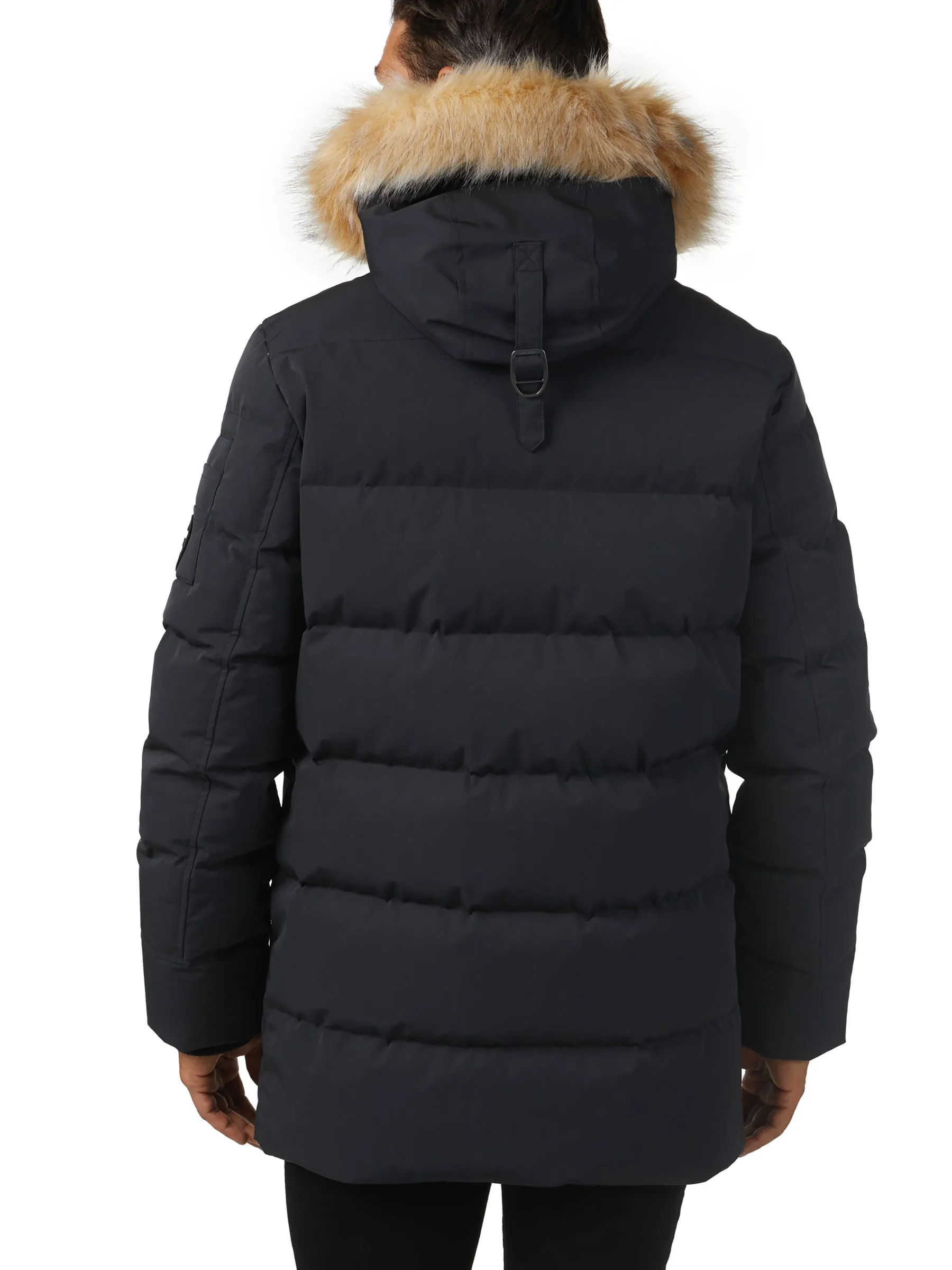 Hamilton Men's Quilted Parka w/Faux Fur Trim