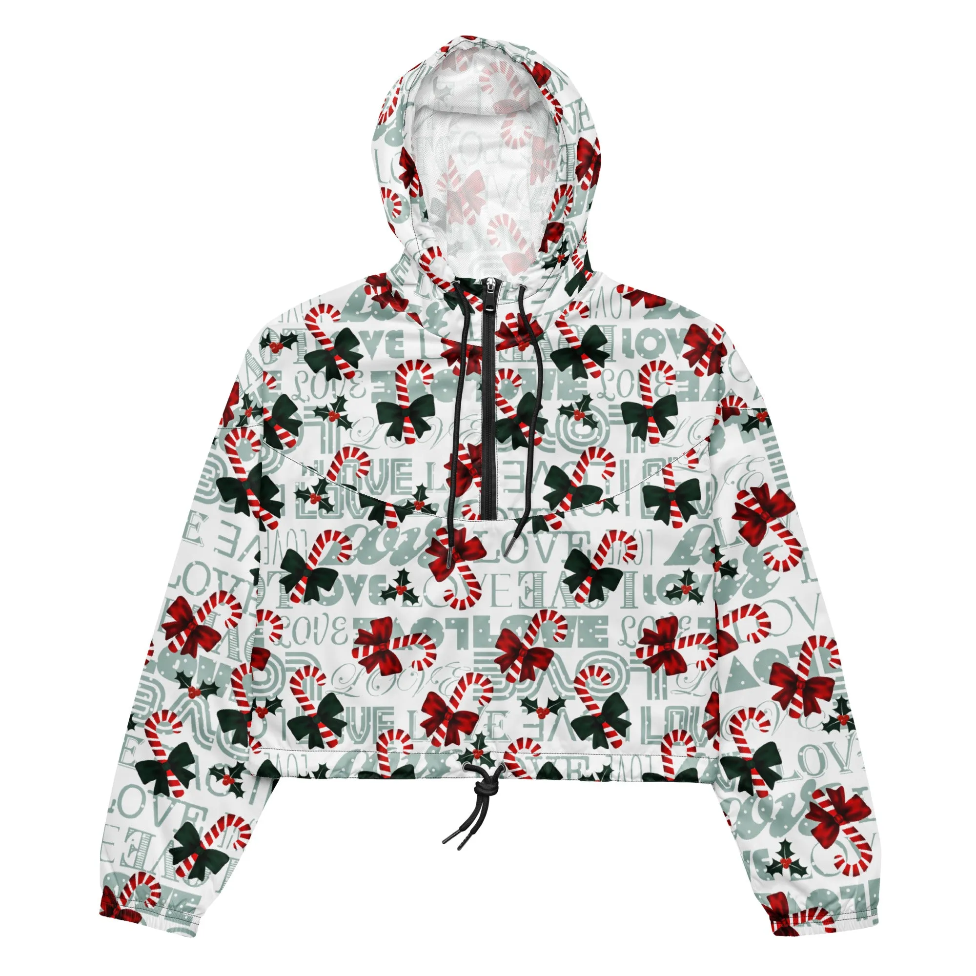 Happy Holidays Women’s cropped windbreaker