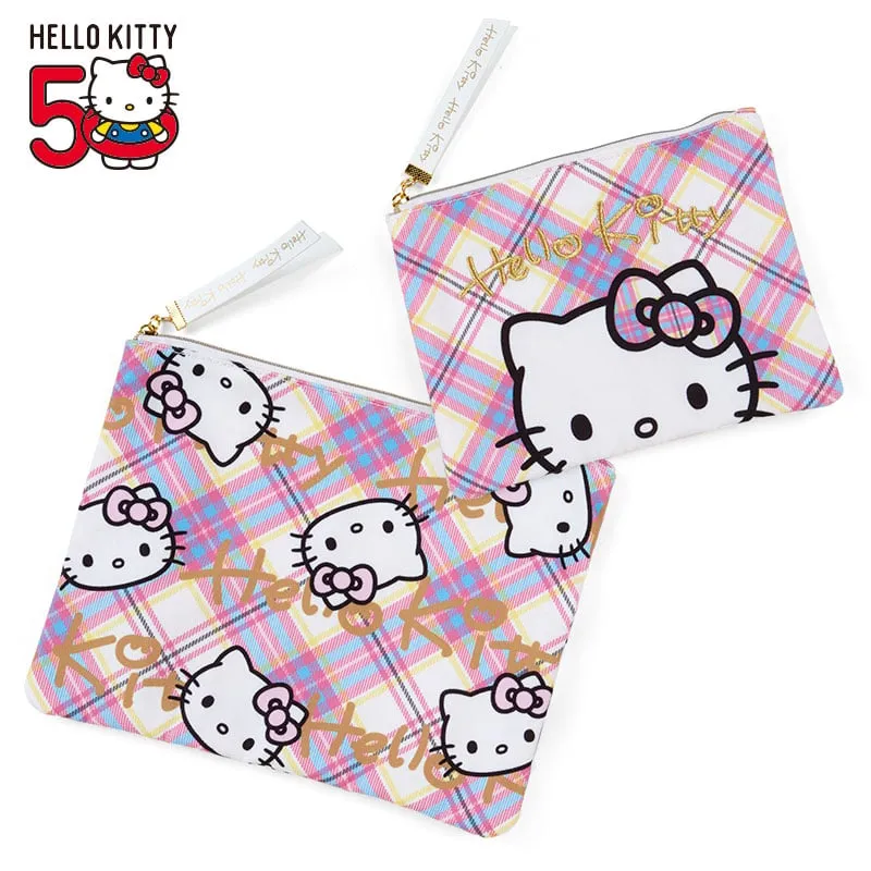 Hello Kitty 2-Piece Pouch Set (Hello Kitty Dress Tartan Series)