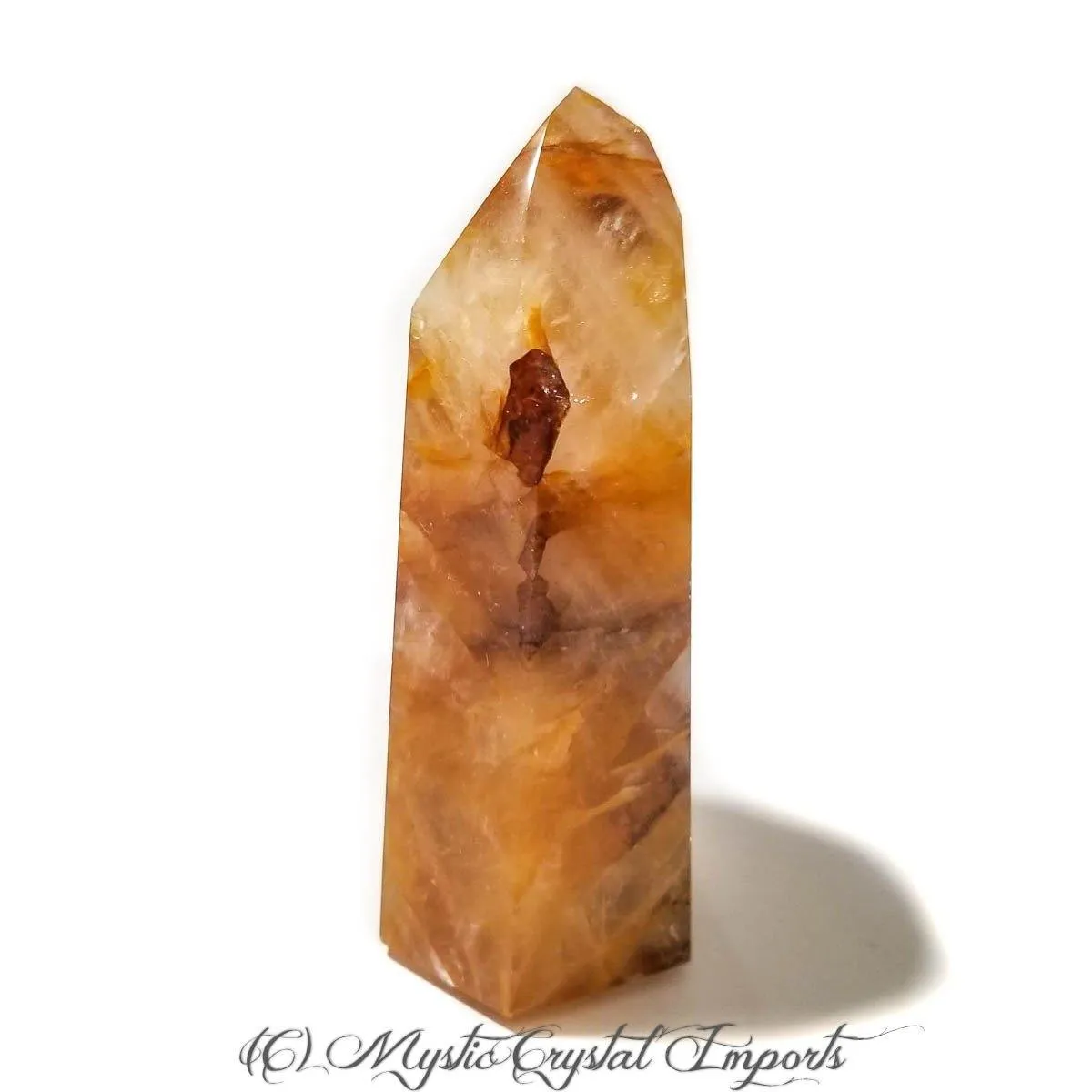 Hematoid Quartz Crystal - Golden Healer Point - 4 1/4