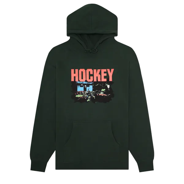 Hockey Raw Milk Hoodie - Forest Green