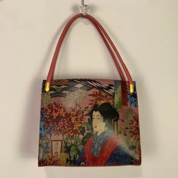 ICONPaintedLeather Geisha Lady Bag