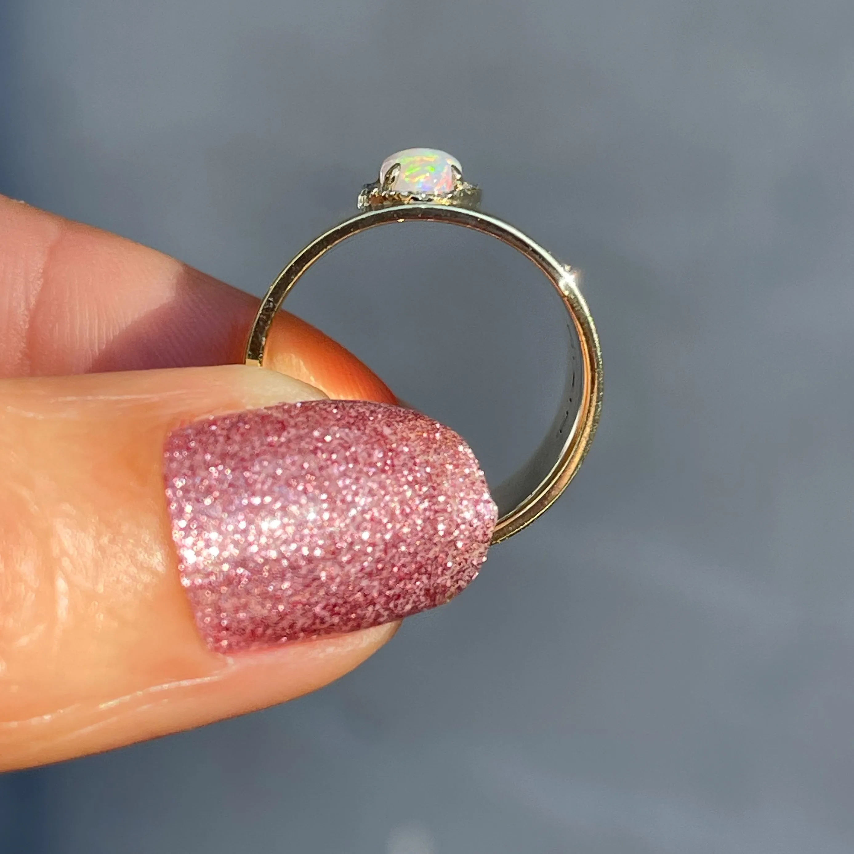 Kinetic Reflections Australian Opal Ring