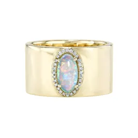 Kinetic Reflections Australian Opal Ring