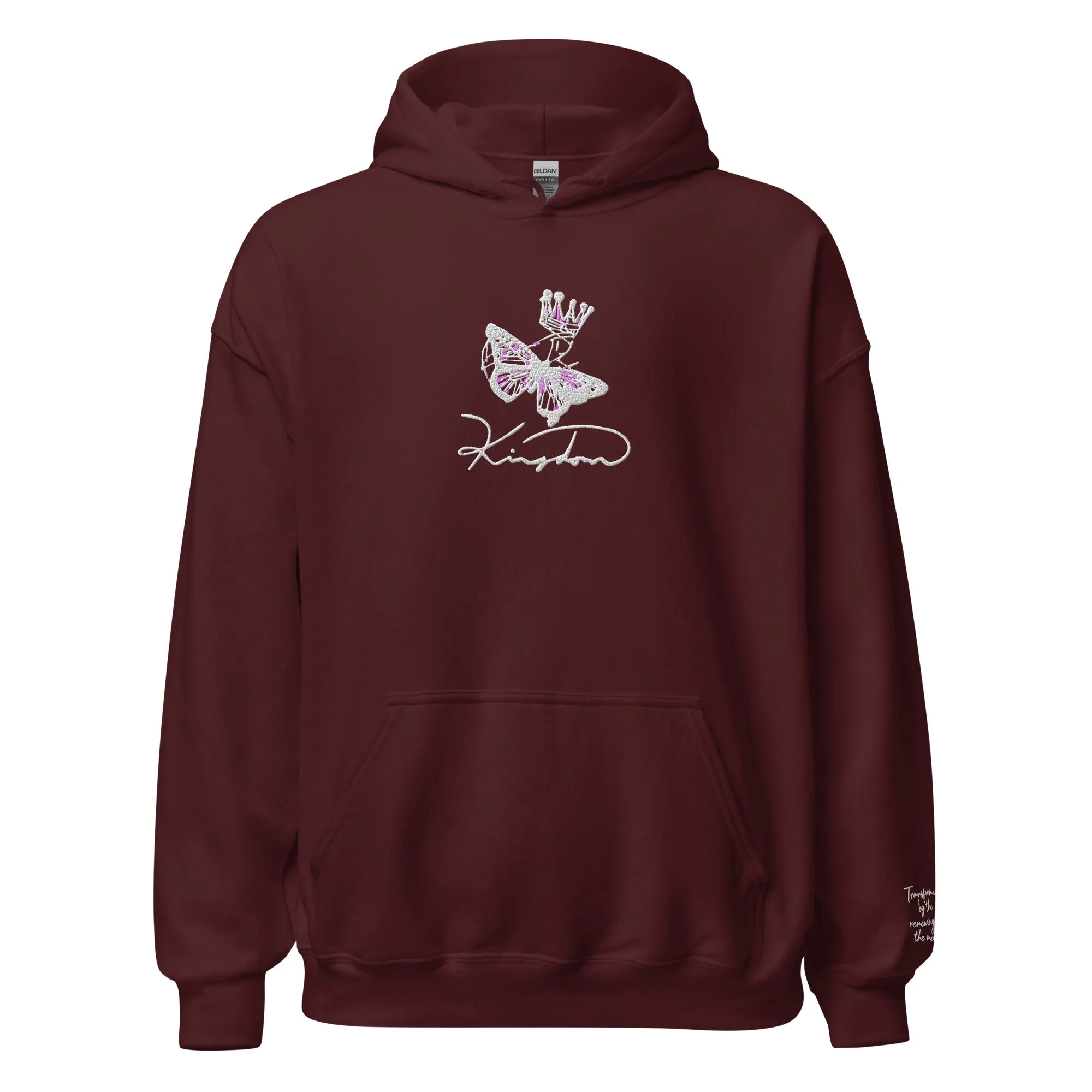 Kingdom Butterfly Embroidery Unisex Hoodie