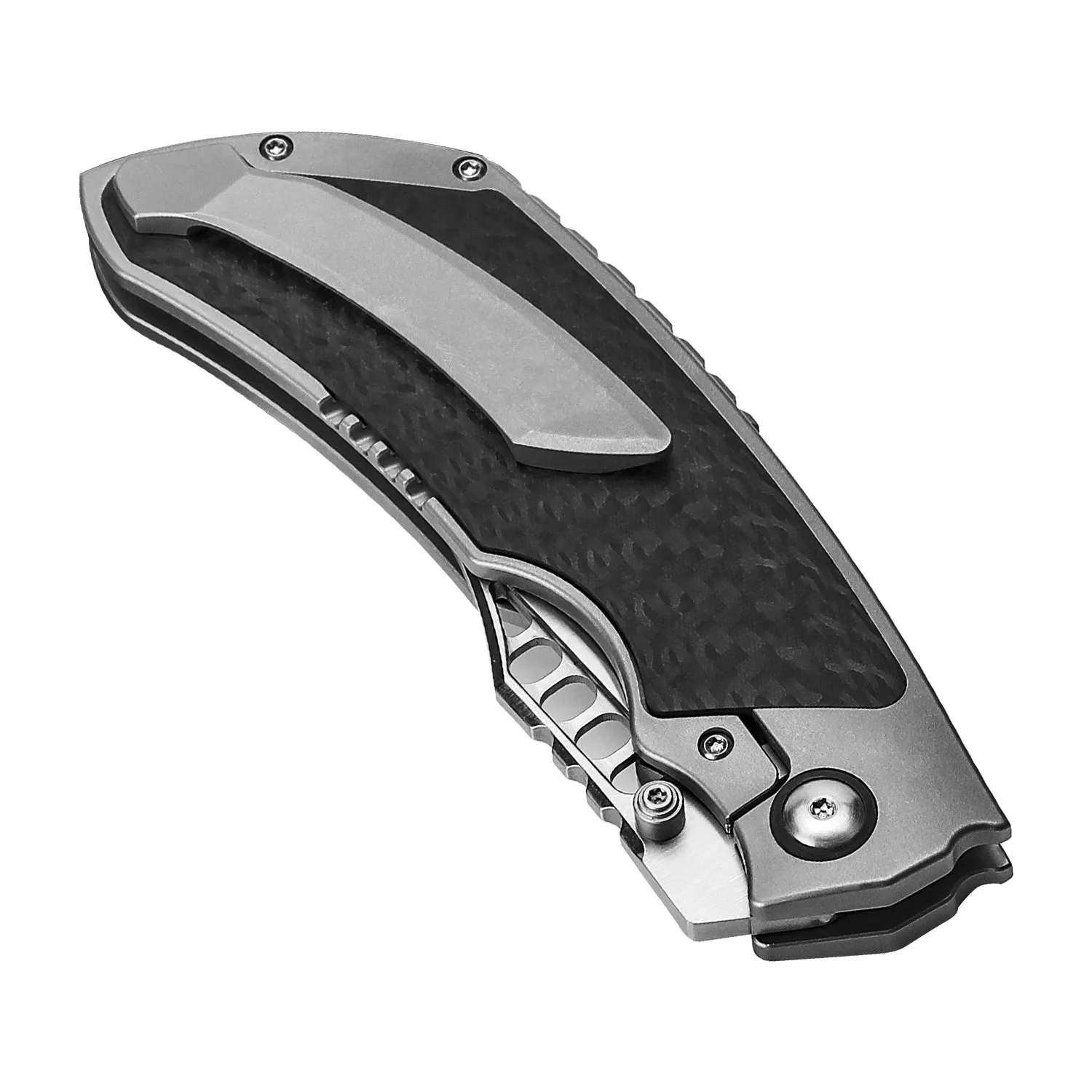 Kizer Huntsmen S35VN Blade Frame Lock Titanium Carbon Fiber Handle Ki4642A1 (3.82 Satin)