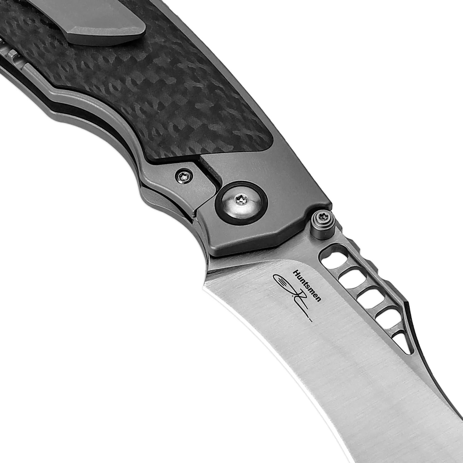 Kizer Huntsmen S35VN Blade Frame Lock Titanium Carbon Fiber Handle Ki4642A1 (3.82 Satin)