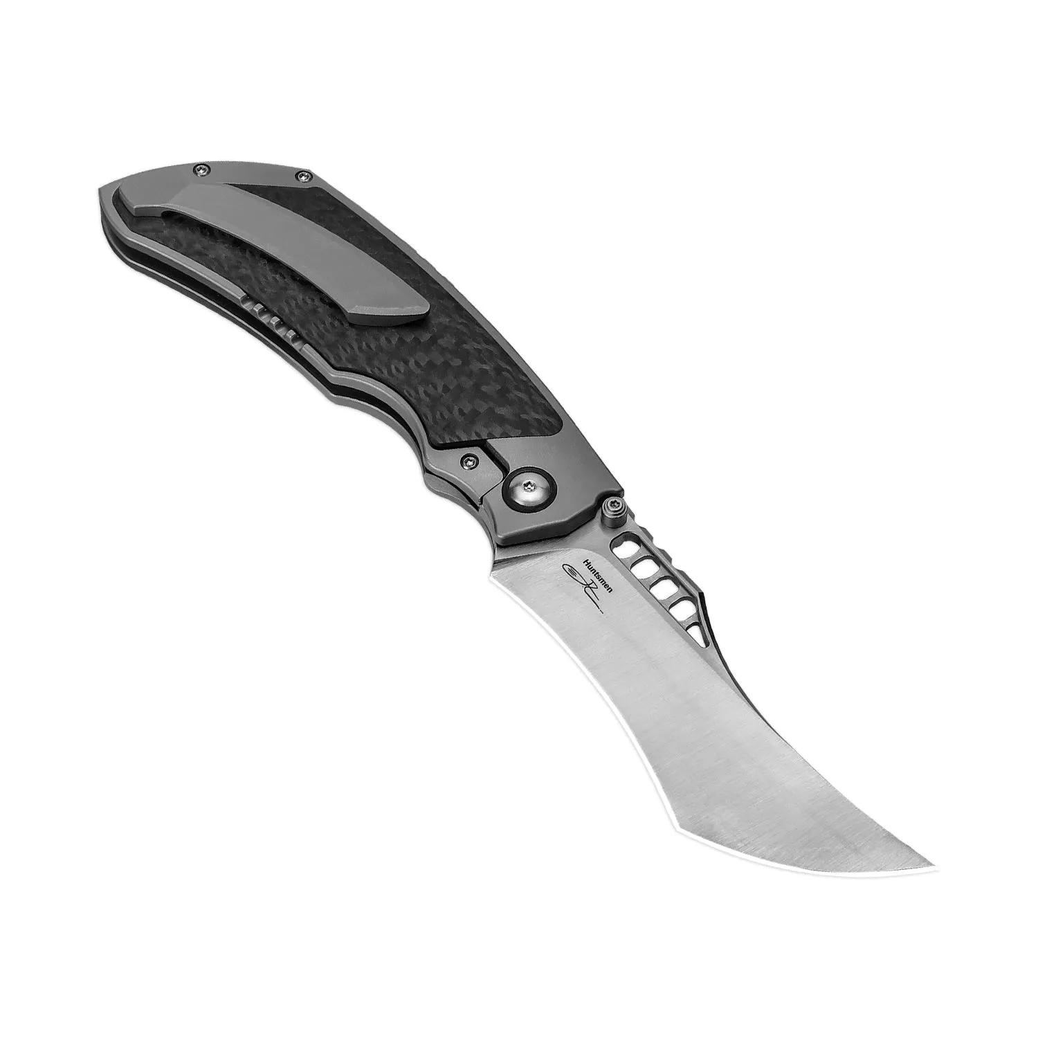 Kizer Huntsmen S35VN Blade Frame Lock Titanium Carbon Fiber Handle Ki4642A1 (3.82 Satin)