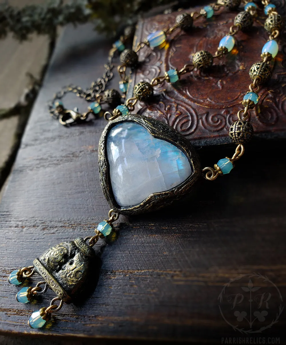 Lady of the Lake ~ Rainbow Moonstone Amulet