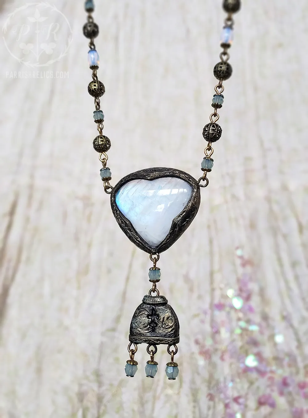 Lady of the Lake ~ Rainbow Moonstone Amulet