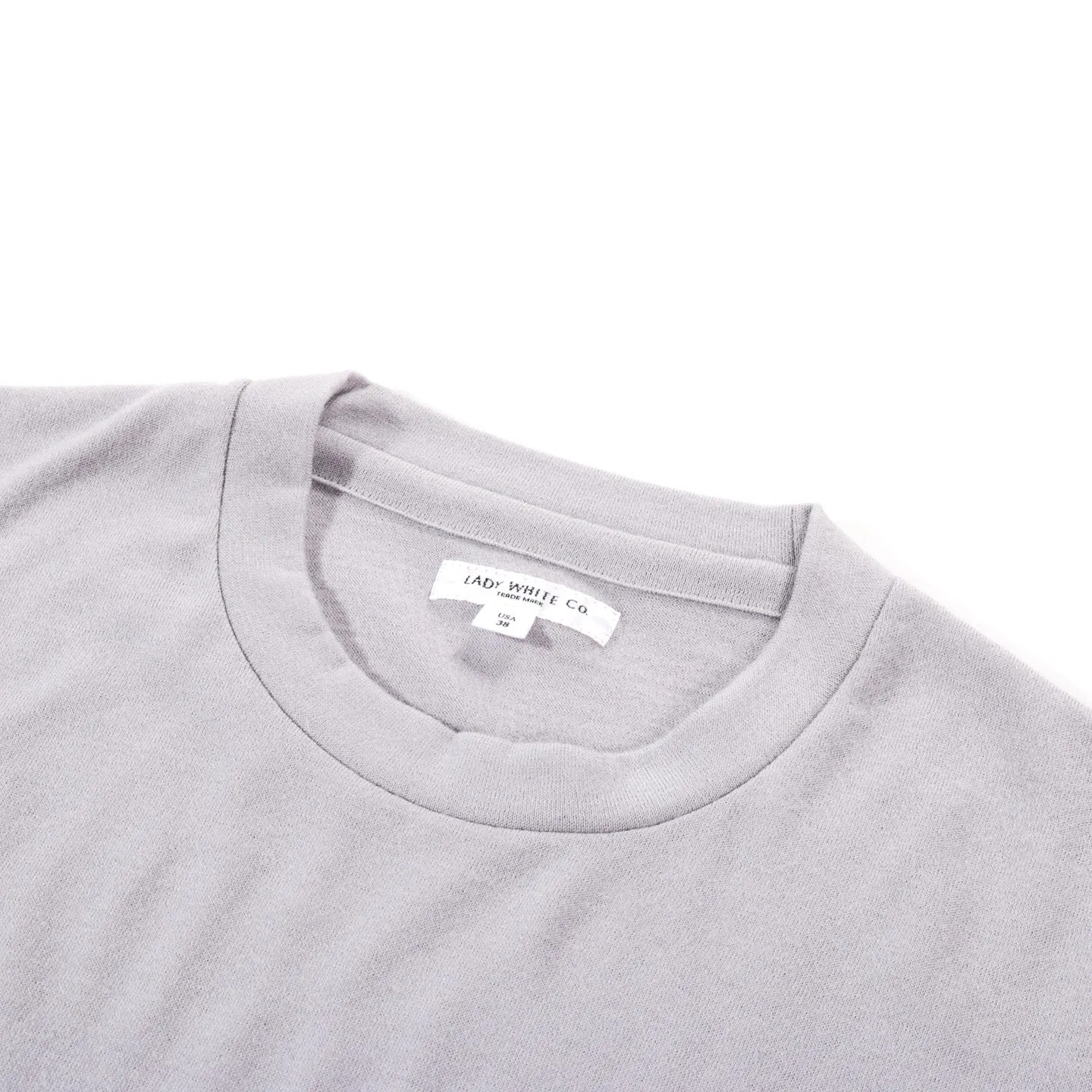 LADY WHITE CO. LONG SLEEVE WOOL T-SHIRT DOVE