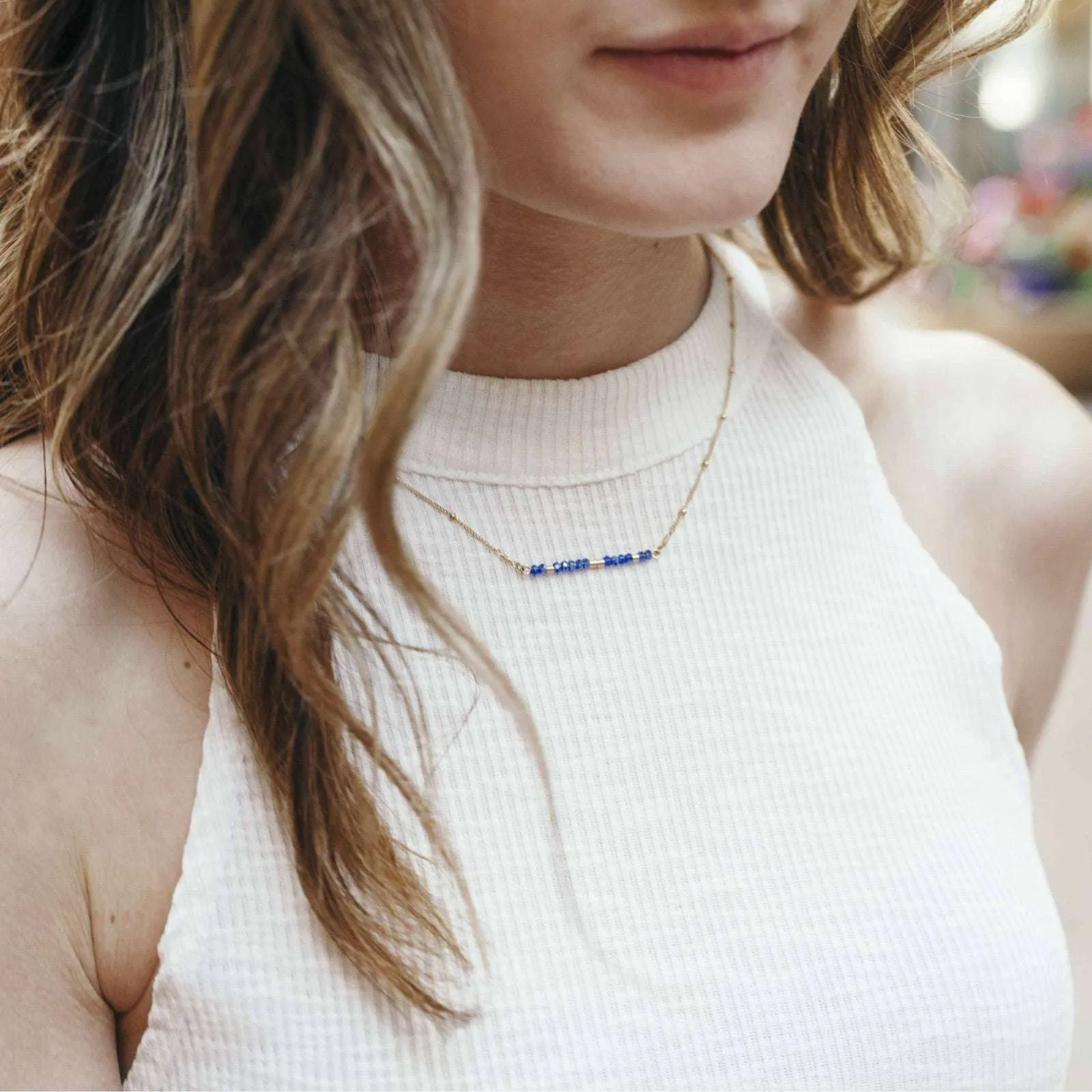 LAURA - MORSE CODE NECKLACE