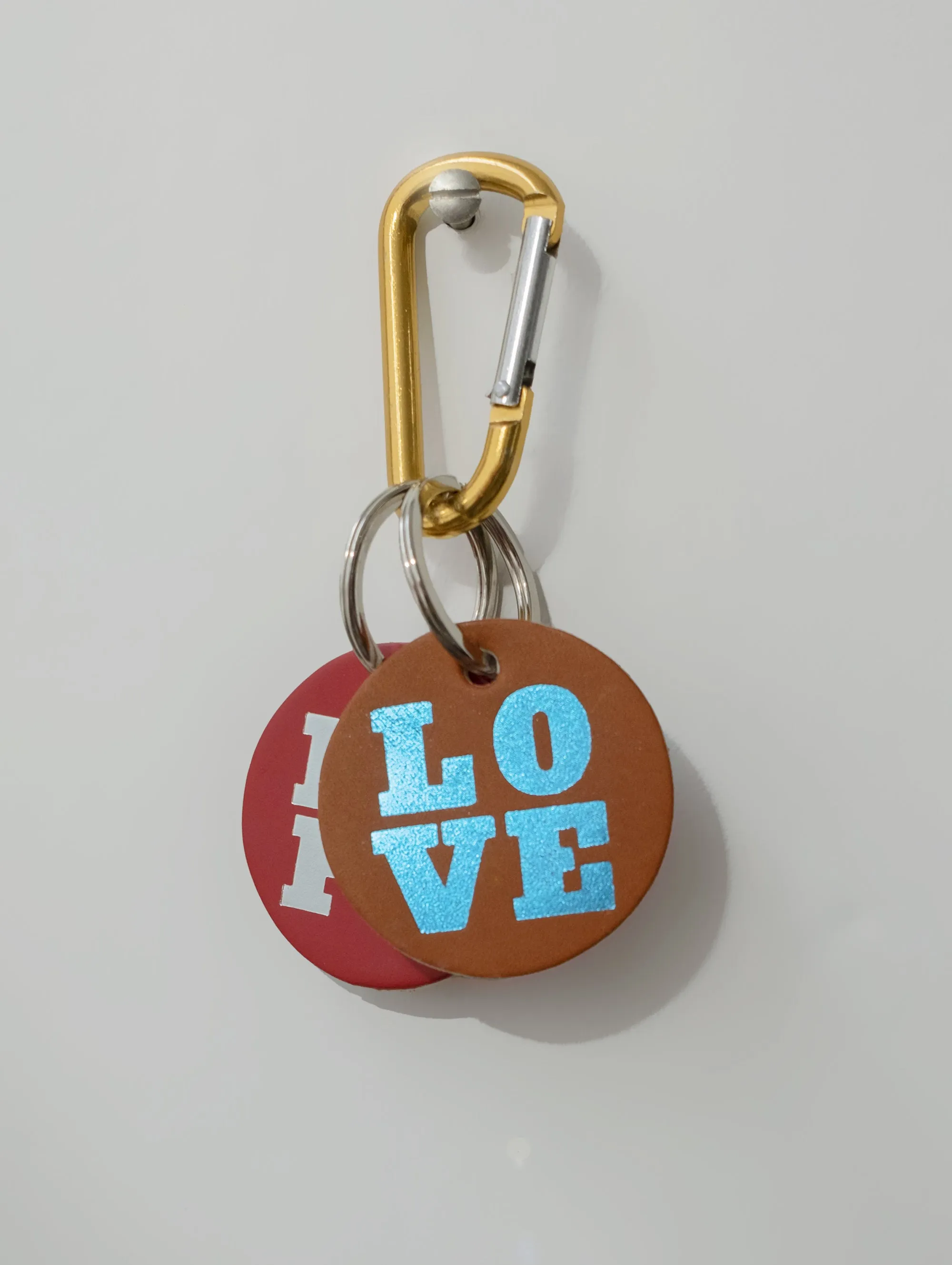 LOVE BLUE FOIL KEY RING