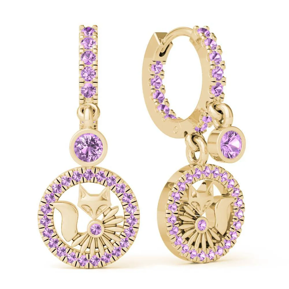 Lucky Charlie Fox Drop Earrings