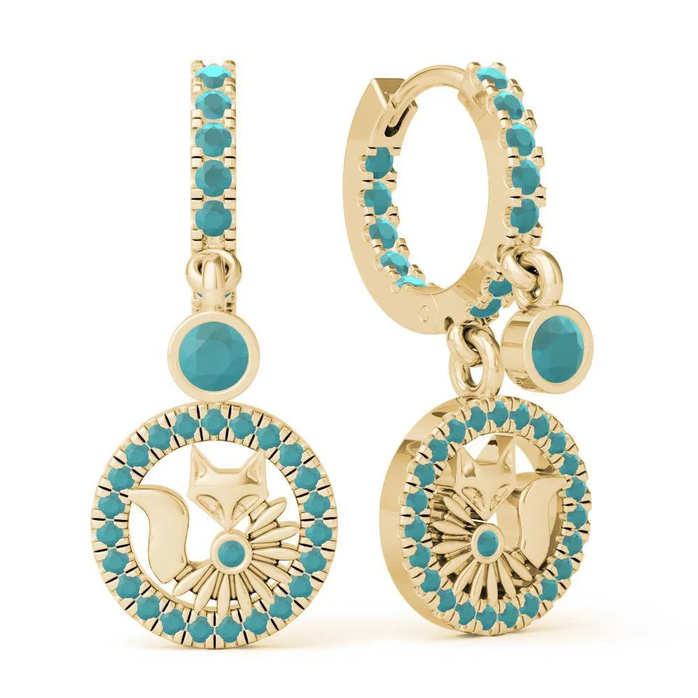 Lucky Charlie Fox Drop Earrings