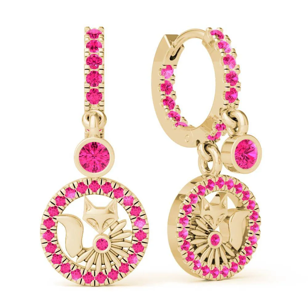 Lucky Charlie Fox Drop Earrings