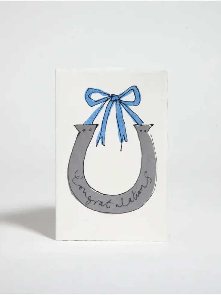 Lucky Horseshoe Congratulations Card