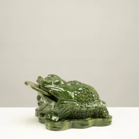 Lucky Toad Jade Crystal Carving - A Symbol of Financial Prosperity and Good Fortune