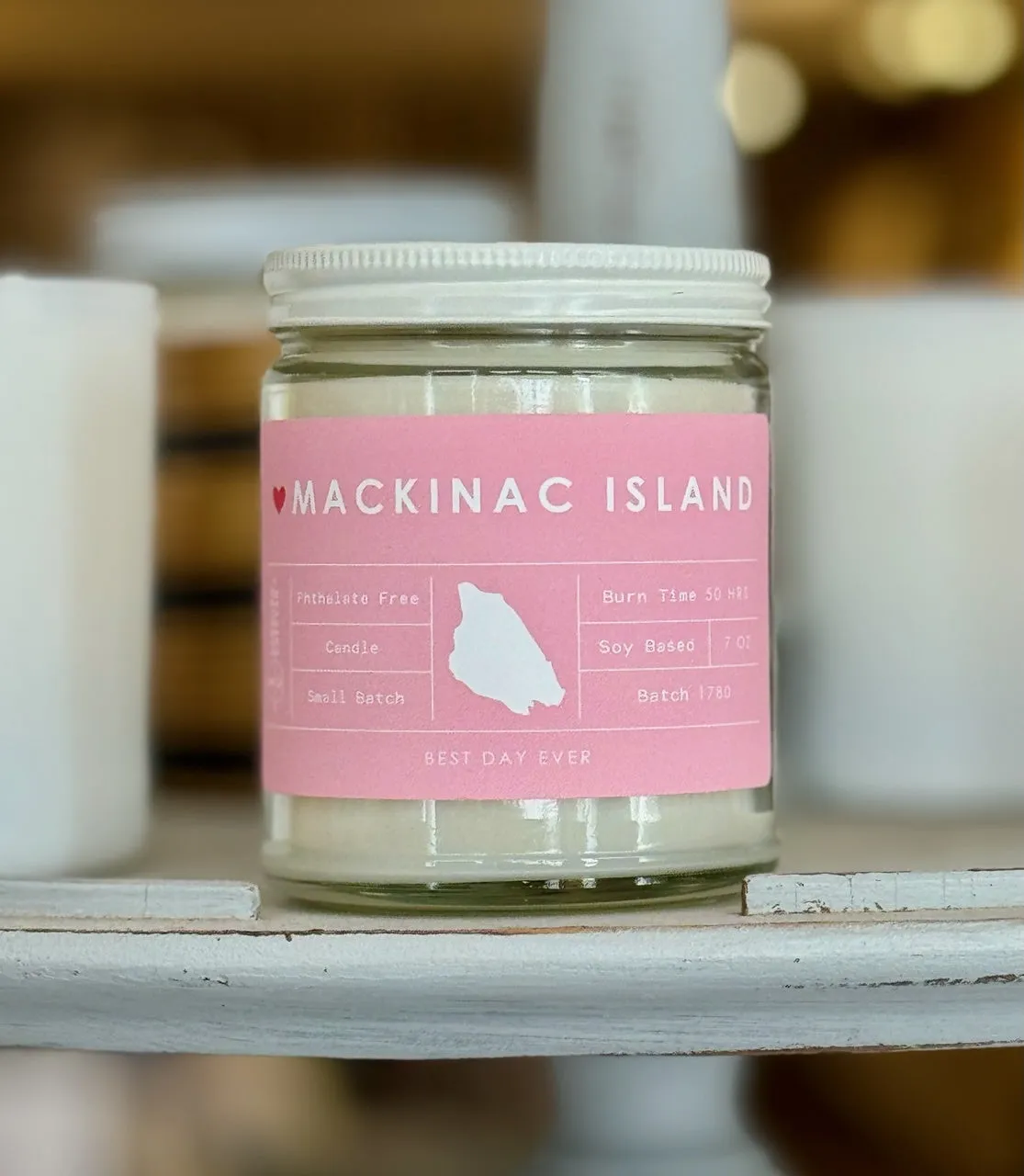 Mackinac Pink Cactus Flower and Jade Candle 7oz