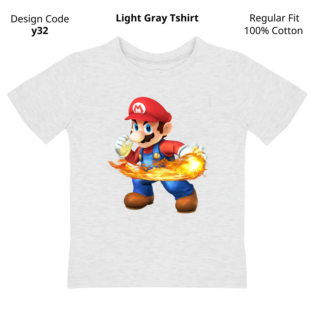 Mario Fire-Ball T-shirt ( Design Y32 )