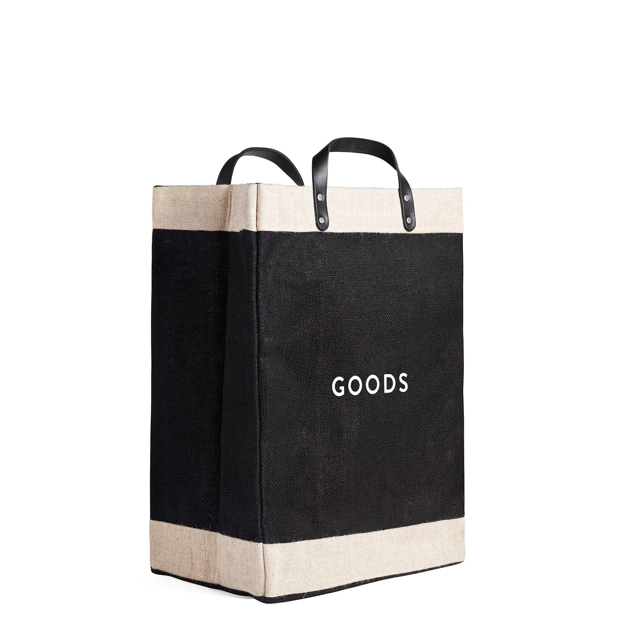 Market Bag in Black with “GOODS”