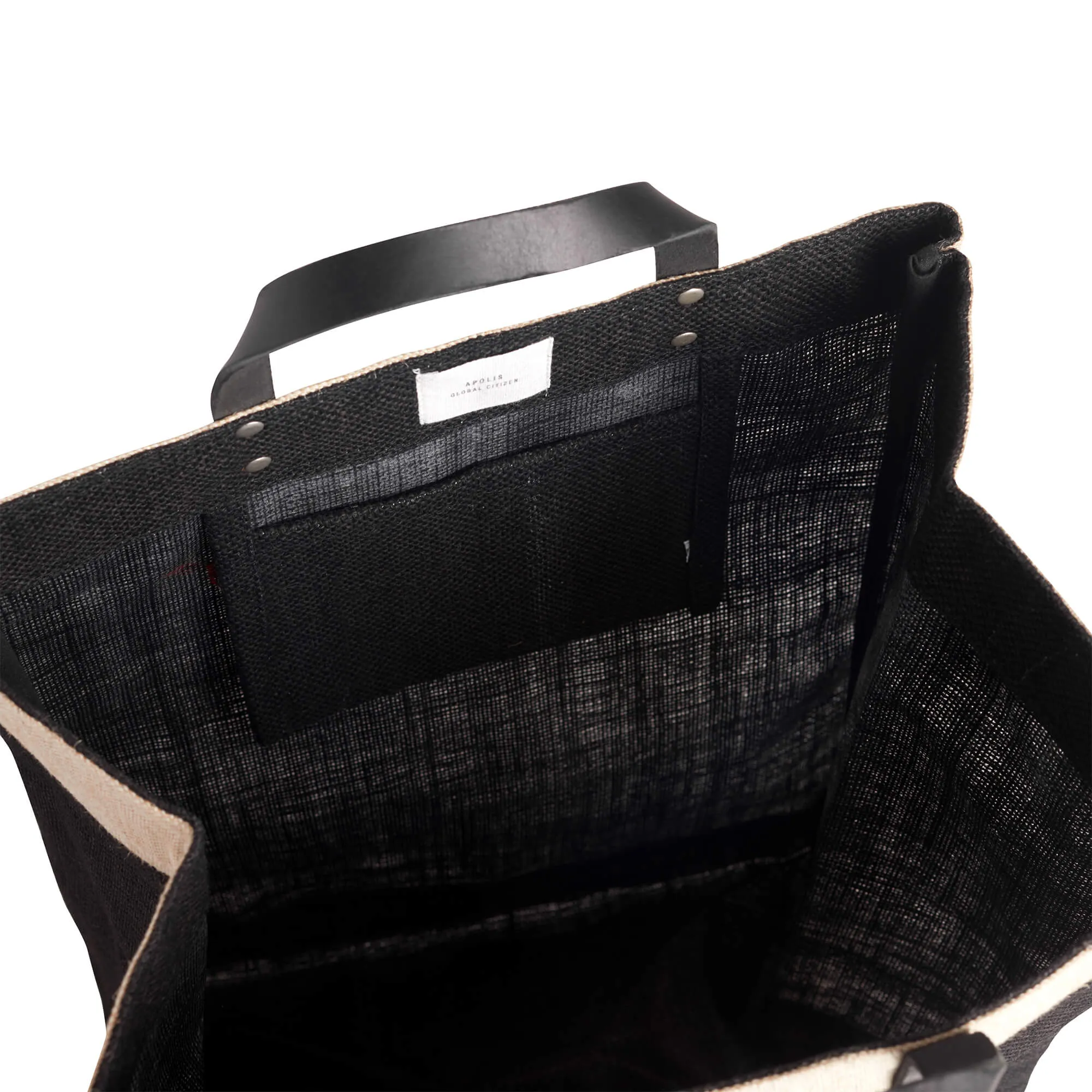 Market Bag in Black with “GOODS”