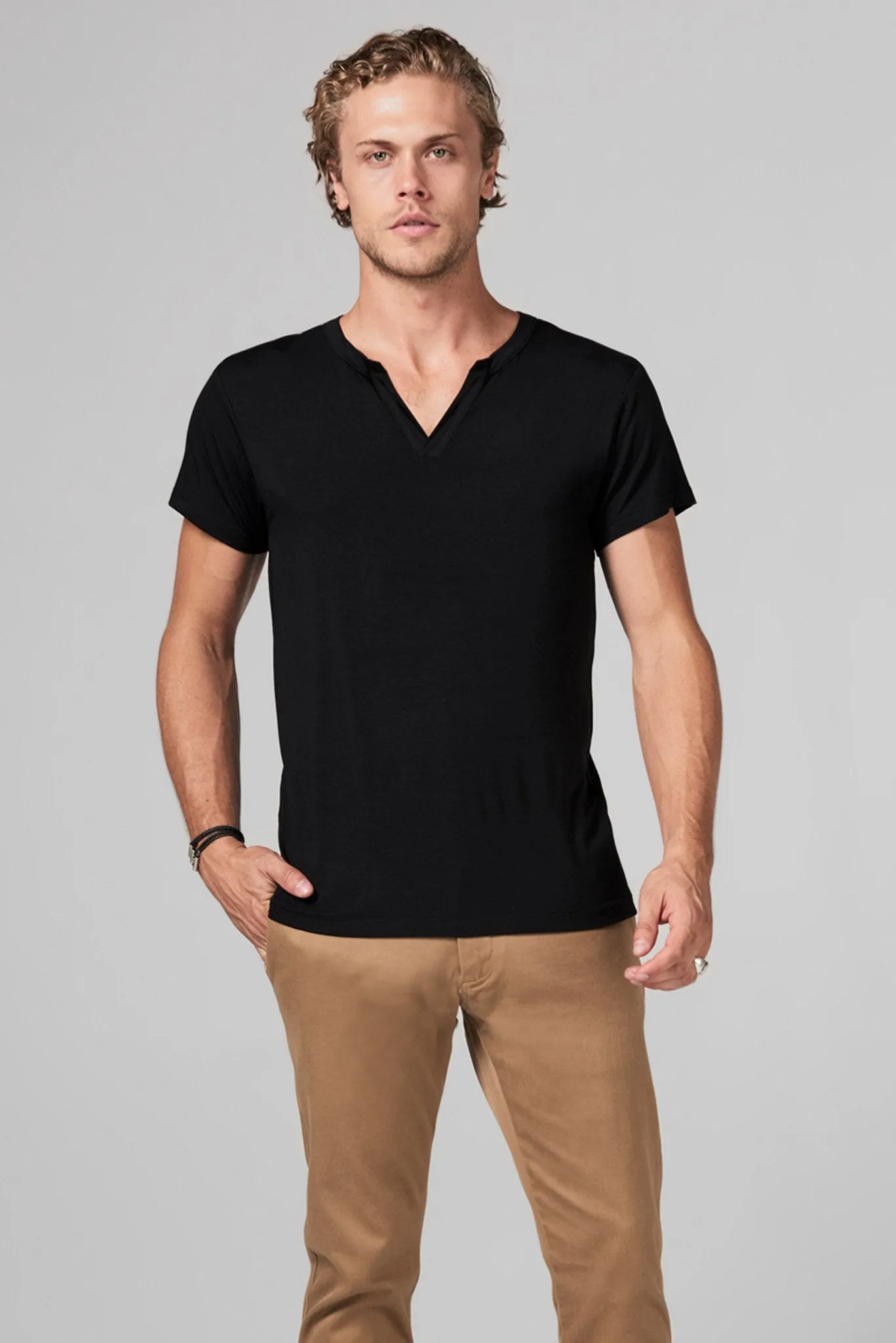 Men's Modal Cross V-Neck Tee