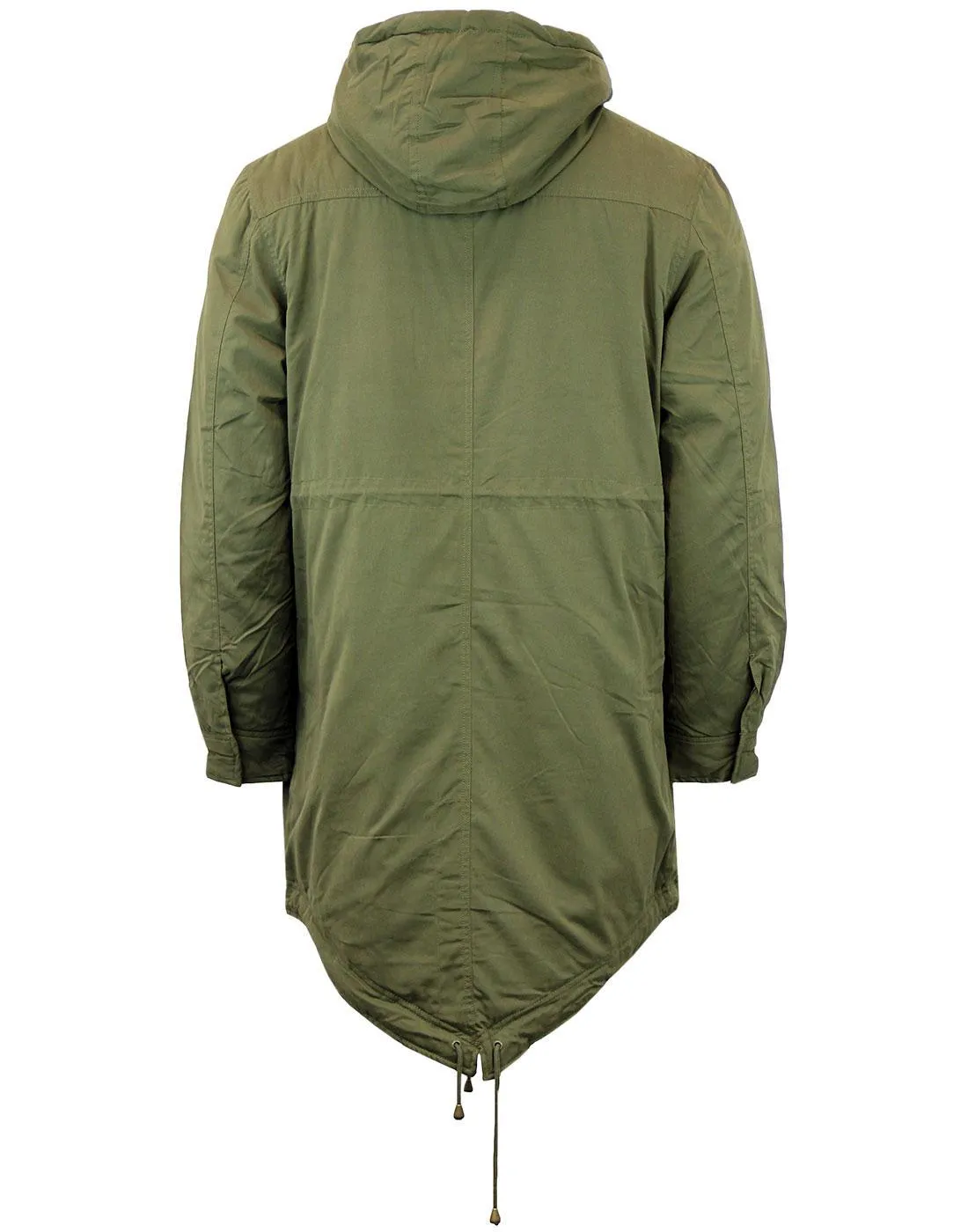 Merc London Tobias Fishtail Parka Army Green