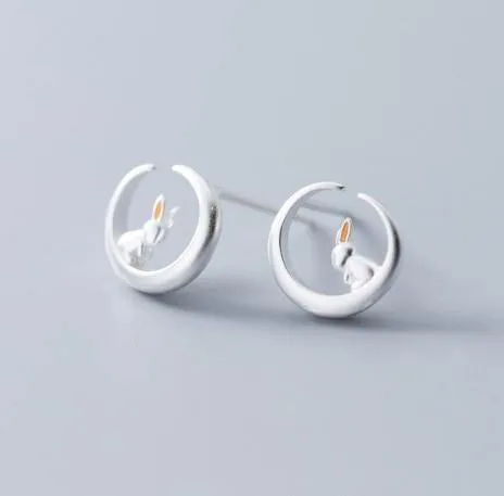 Moon Rabbit Earrings