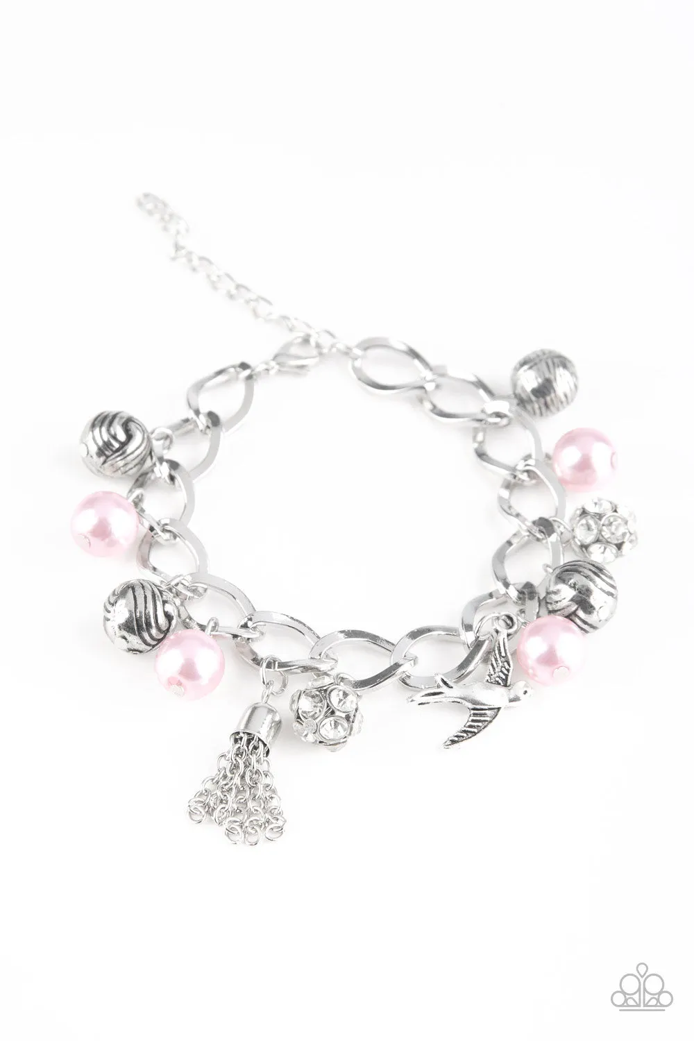 Paparazzi Accessories - Lady Love Dove - #B648 Peg- Pink Bracelet