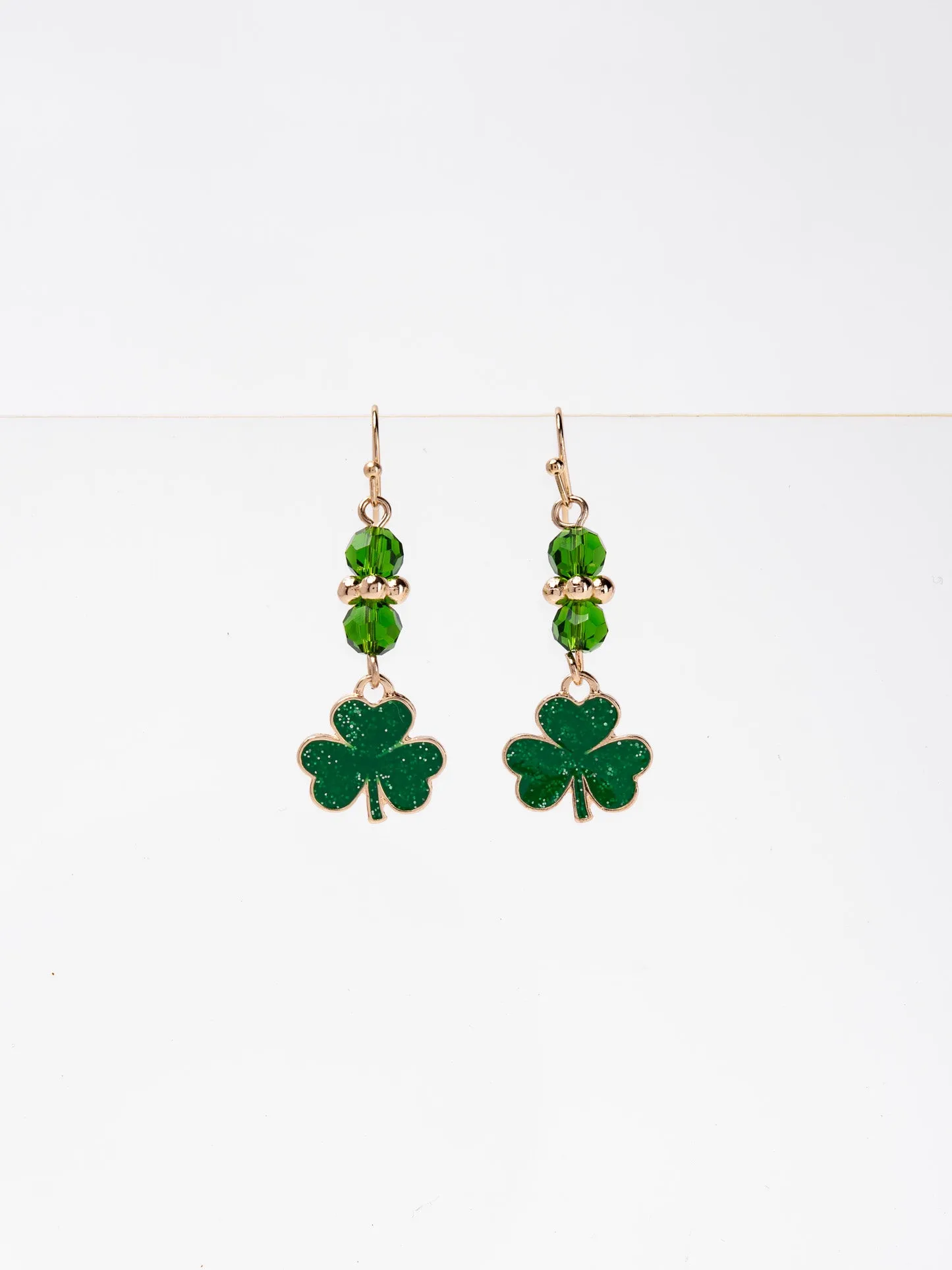 Patricia Clover Dangle Beaded Earrings