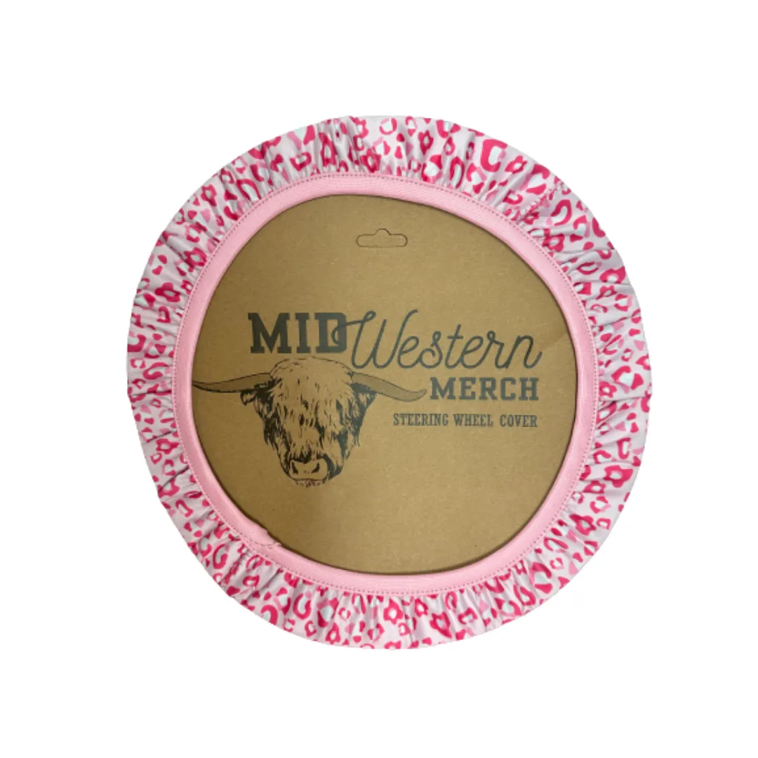 Pink Leopard Steering Wheel Cover